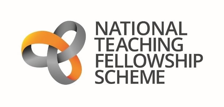 A logo for the National Teaching Fellowship Scheme